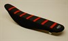 Ribbed Cover Std + High, Black/Red,  CRF250/450R 18-21/17-20